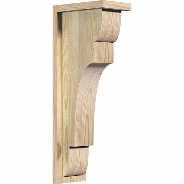 Ekena Millwork New Brighton Rough Sawn Corbel w/Backplate, Douglas Fir, 6"W x 10"D x 26"H COR06X10X26NEB01RDF - main